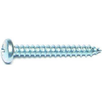 Midwest Fastener 03252 Screw, #10 Thread, Coarse Thread, Pan Head, Phillips Drive, Self-Tapping, Sharp Point, Steel, 100/PK