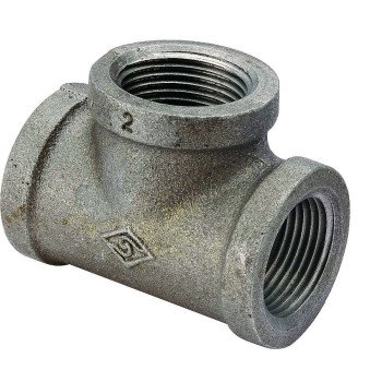 ProSource B130 10 Pipe Tee, 3/8 in, Threaded, Malleable Iron, SCH 40 Schedule, 300 PSI Pressure