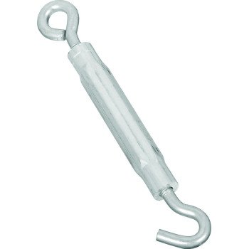 National Hardware 2172BC Series N221-887 Turnbuckle, 215 lb Working Load, 3/8-16 in Thread, Hook, Eye, Aluminum