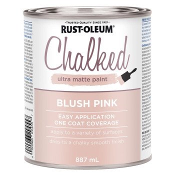 Rust-Oleum 286943 Chalk Paint, Ultra Matte, Blush Pink, 30 oz