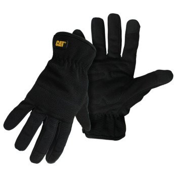 CAT CAT012260X Utility Gloves, Touchscreen Padded Palm, XL, Elastic Wrist Cuff, Black