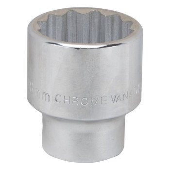 Vulcan MT-SM6038 Drive Socket, 38 mm Socket, 3/4 in Drive, 12-Point, Chrome Vanadium Steel, Chrome