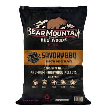 Bear Mountain Craft Blends FK93 Savory BBQ Pellet, 20 in L, Wood, 20 lb Bag