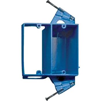 Carlon SC200DV Outlet Box, 3.69 in L, 4.04 in W, 2 -Gang, PVC, Blue