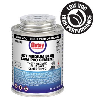 Oatey 32161LV Medium-Bodied Fast Set Cement, 8 oz Can, Liquid, Blue