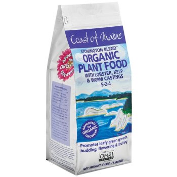 Coast of Maine 1CCSLKGP4LBCASE Organic Plant Food, 4 lb, 5-2-4 N-P-K Ratio