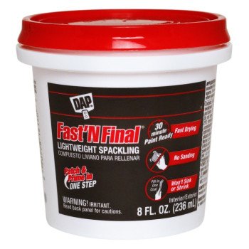 DAP 12140 Spackling Paste White, White, 1/2 pt Tub