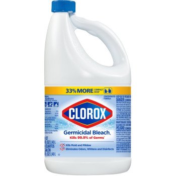 Clorox 32464 Germicidal Bleach, 81 oz, Liquid, Bleach, Pale Yellow