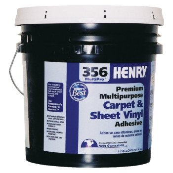 Henry 356C MultiPro 12075 Carpet and Sheet Adhesive, Pale Yellow, 4 gal Pail