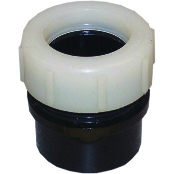 Canplas 102800ABC Trap Pipe Adapter, 1-1/4 in, Spigot x MNPT, ABS, Black, SCH 40 Schedule