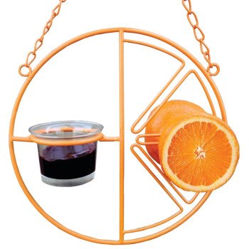 Heath CF-133 Clementine Bird Feeder, 2 oz, Steel, Orange