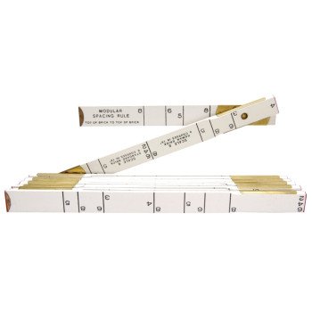 Crescent Lufkin Red End Series 646LN Masonry Wood Rule, Inch Graduation, Wood, White