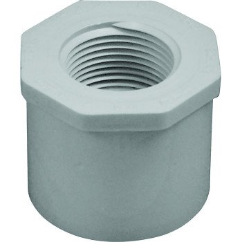 IPEX 435727 Reducing Bushing, 1-1/4 x 3/4 in, Spigot x FPT, White, SCH 40 Schedule, 150 psi Pressure