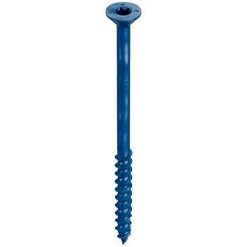 Simpson Strong-Tie Titen Turbo TNT25400TFC25 Screw Anchor, 1/4 in Dia, 4 in L, Carbon Steel, Zinc Plated