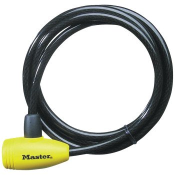 Master Lock 8154DPF Flexible Cable Lock, Keyed Key, Steel Shackle