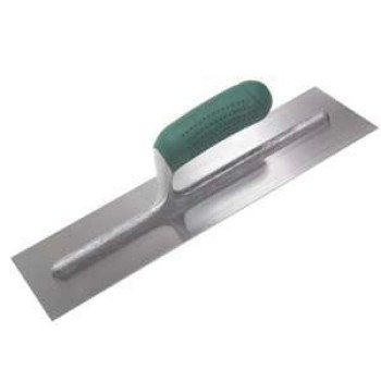 Richard FC-114 Finishing Trowel, 14 in L Blade, 4 in W Blade, HCS Blade, Rubber Handle