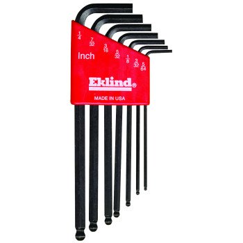 Eklind 13207 Hex Key Set, 7-Piece, Steel, Black