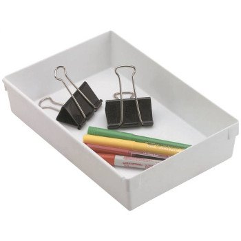 Rubbermaid 2916RDWHT Drawer Organizer, Plastic-Drawer, White Drawer, 2 in OAL, 9 in OAW, 6 in OAD