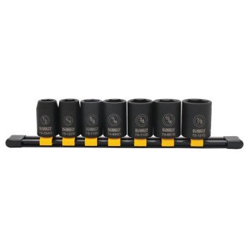 DEWALT DWMT74452OSP Socket Set, Includes: 1/2 in, 9/16 in, 5/8 in, 11/16 in, 13/16 in and 7/8 in Sockets