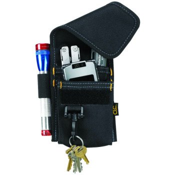 CLC Tool Works Series 1104 Multi-Purpose Tool Holder, 4-Pocket, Polyester, Black, 3 in W, 7-1/4 in H, 1 in D