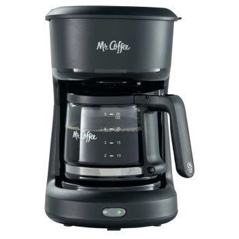 Mr. Coffee 2129512 Coffee Maker, 5 Cups, 25 oz Capacity, 650 W, Plastic, Black, Switch Control