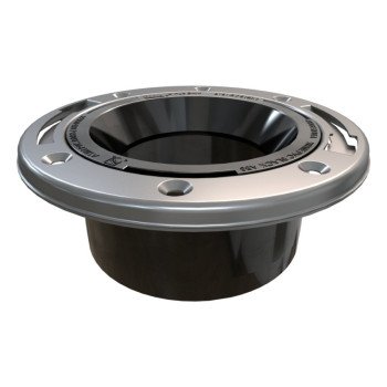 Oatey 43498 Closet Flange, 4 in Connection, ABS, Black, For: 3 in, 4 in Pipes