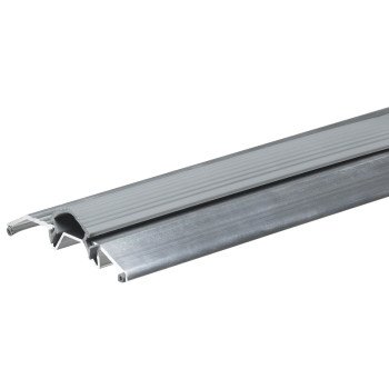 Frost King DT36/36A Top Threshold, 36 in L, 3-3/4 in W, Aluminum/Vinyl, Silver