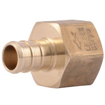 SharkBite UC072LFA Hose to Pipe Adapter, 1/2 in, PEX Barb x FNPT, DZR Brass, 200 psi Pressure