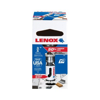 Lenox Speed Slot 3001212L Hole Saw, 3/4 in Dia, 1-7/8 in D Cutting, 4/5 TPI, Bi-Metal Cutting Edge