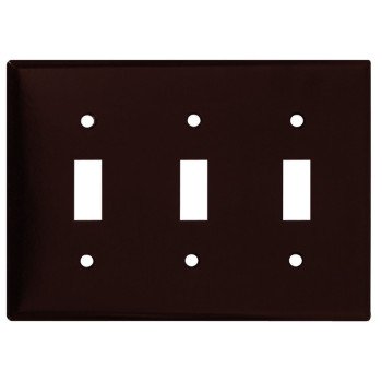 2141B-BOX BRWN SWITCH PLATE 3G