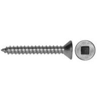 Reliable FKAS61MR Screw, 1 in L, Flat Head, Square Drive, Self-Tapping, Type A Point, Stainless Steel, Stainless Steel