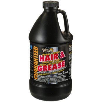 Instant Power 1970 Hair and Grease Drain Opener, Liquid, Clear, Odorless, 2 L Bottle