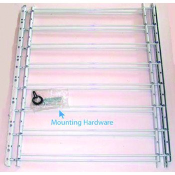 John Sterling 1130 Series 1138 Window Guard, 24 to 42 in W, 30 in H, Steel, White, 8-Bar