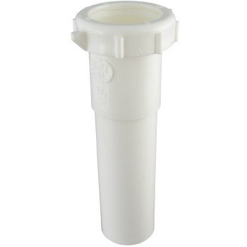 Plumb Pak PP55-2W Pipe Extension Tube, 1-1/2 in, 6 in L, Slip Joint, Polypropylene, White