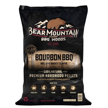 Bear Mountain Craft Blends Series FK88 BBQ Pellet, Bourbon, 20 in L, Wood, 20 lb Bag