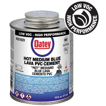 Oatey 32162V Medium-Bodied Fast Set Cement, 16 oz Can, Liquid, Blue