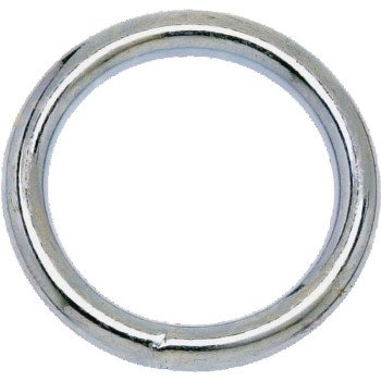 Campbell T7665032 Welded Ring, 200 lb Working Load, 1-1/4 in ID Dia Ring, #7 Chain, Steel, Nickel-Plated