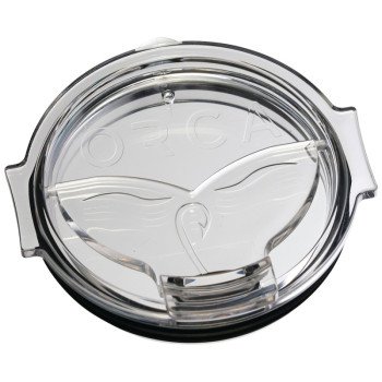 Orca ORCCHAFLIP Flip Top Chaser Lid, Whale Tail, Polymer, Clear, For: Fits 27 oz ORCA Chaser