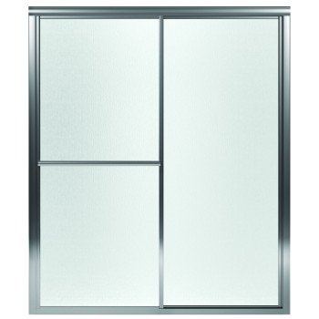 Sterling SP5975-59S-G06 Shower Door, Rain Glass, Tempered Glass, Framed Frame, Aluminum Frame, Stainless Steel