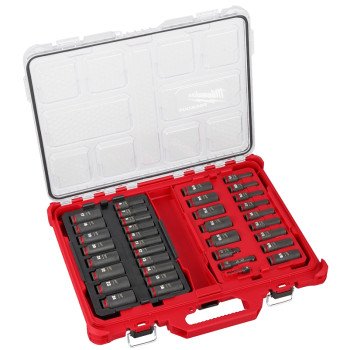 Milwaukee SHOCKWAVE Impact Duty Series 49-66-6805 Socket Set, Chrome Molybdenum Steel, Includes: 3/8 in Universal Joint