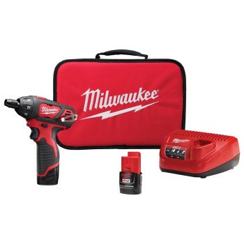 Milwaukee M12 2401-22 Screwdriver Kit, Battery Included, 12 V, 1.5 Ah, 1/4 in Chuck, Hex, Quick-Change Chuck