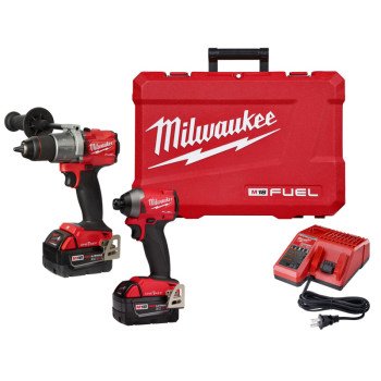 Milwaukee M18 FUEL 2996-22 Combination Kit, Battery Included, 18 V, 2-Tool, REDLITHIUM Battery