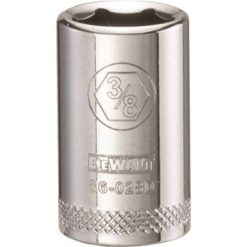 DEWALT DWMT86028OSP Hand Socket, 3/8 in Socket, 1/4 in Drive, 6-Point, Vanadium Steel, Polished Chrome