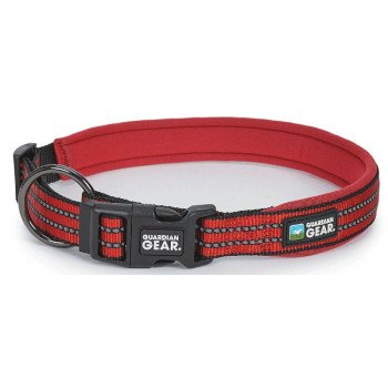 Guardian Gear ZA0006 20 83 Dog Collar, O-Ring Link, 20 to 83 in L Collar, Nylon, True Red