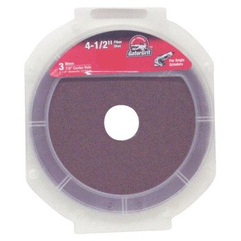 Gator 3073 Fiber Disc, 4-1/2 in Dia, 36 Grit, Extra Coarse, Aluminum Oxide Abrasive, Fiber Backing