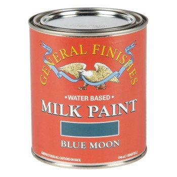 GENERAL FINISHES QBM Milk Paint, Flat, Blue Moon, 1 qt Can