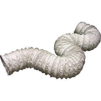 Lambro 1309 Vent Hose, Includes: (1) Vinyl Duct, 4 in ID, 8 ft L, Vinyl, White