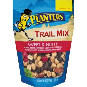 Planters 451995 Trail Mix, Nutty, Sweet, 6 oz, Bag