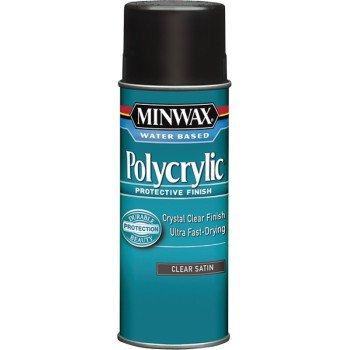 Minwax Polycrylic 33333000 Protective Finish Paint, Liquid, Crystal Clear, 11.5 oz, Aerosol Can