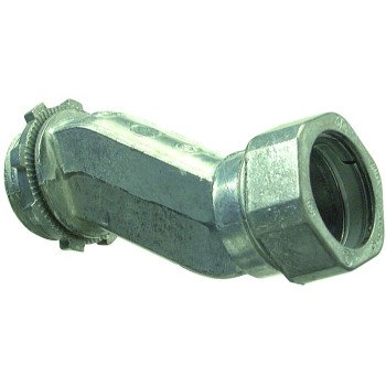 Halex 03907 Offset Connector, 3/4 in Compression, Zinc